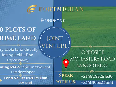 Over 3 Acres of Prime Land — Opposite Monastery Road, Facing Lekki-Epe Expressway, Sangotedo, Ajah, Lagos