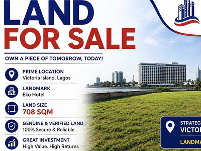 Land Measuring 708 Square Meters — Victoria Island (VI), Lagos