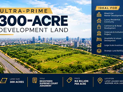 Ultra-Prime 300-Acre Development Land — Ikeja, Lagos