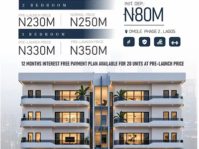 Beautiful and Spacious 3 Bedroom Luxury Apartments — Directly Facing Omole Road, Omole Phase 2, Ikeja, Lagos