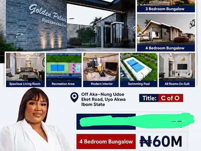 A Beautiful and Spacious 4 Bedroom Detached Bungalow — Uyo, Akwa Ibom