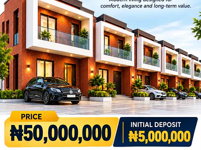 3-Bedroom Terraced Duplex with BQ — Behind Crawford University, Atan Ota, Ado-Odo/Ota, Ogun