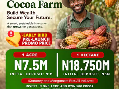 Farm Land Suitable for Cocoa Plantation — KM 46, Ogun