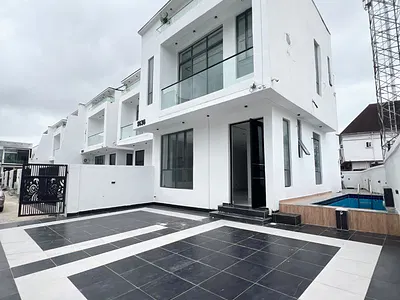 Luxury Contemporary 5-Bedroom Semi Detached Duplex + BQ + Pool — Lekki, Lagos