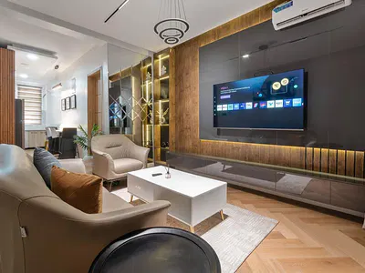 Brand New 1 Bedroom Smart Apartment with Balconies, Swimming Pool — Lekki, Lagos