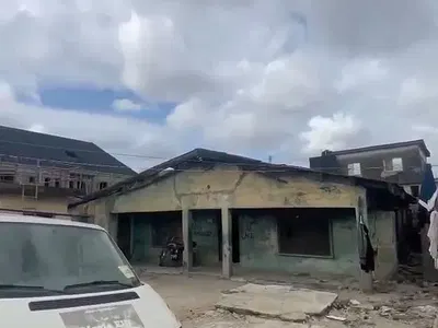 Residential Land with Dilapidated Bungalow — Oshidero Street, Off Onitire Road, Surulere, Lagos