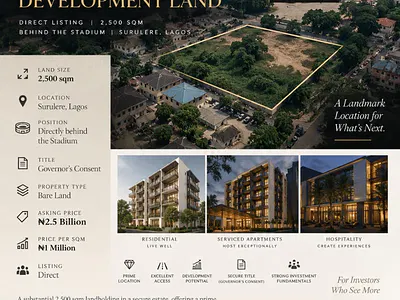 2,500 Square Meters of Land — Surulere, Lagos