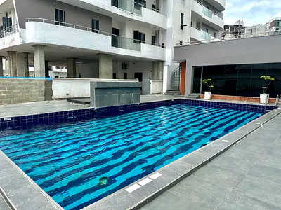 Newly Built, Serviced 2 Bedroom Flat with Swimming Pool and Gym — Periwinkle Estate, Freedom Way, Lekki Phase 1, Lekki, Lagos