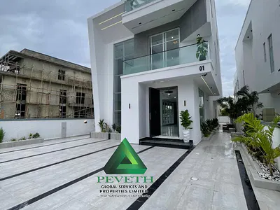 Contemporary 5 Bedroom Fully Detached Duplex + BQ, Gym, Cinema, Pool — Osapa London, Lekki, Lagos