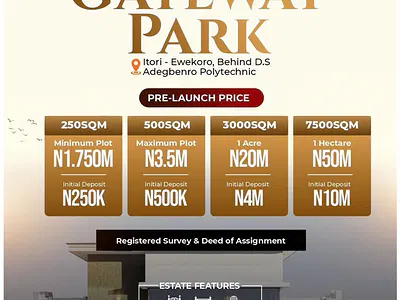 Half Plot — Behind Adegbenro Polytechnic, Ewekoro, Ogun