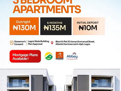 3-Bedroom Flat — Oranje Apartments, Atlantic Nominee, Ajah, Lagos