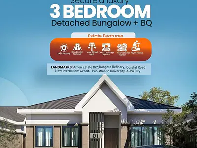 Luxury 3-Bedroom + BQ Detached Bungalow — Behind Amen Estate Dangote Refinery, Eleko, Ibeju Lekki, Lagos