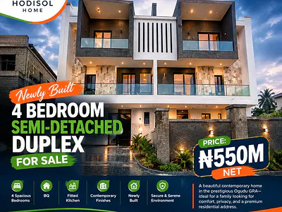 4 Bedroom Semi-Detached Duplex — GRA, Ogudu, Lagos