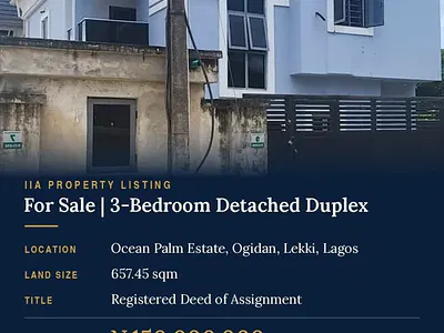 3-Bedroom Detached Duplex — Ocean Palm Estate, Ogidan, Lekki, Lagos