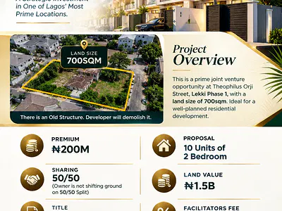 Joint Venture Lekki Phase 1 700SPM — Lekki, Lagos