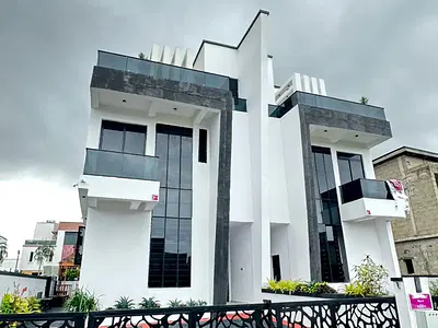Luxury 5 Bedroom Semi Detached Duplex + BQ, Rooftop Terrace, Cinema — Ajah, Lagos