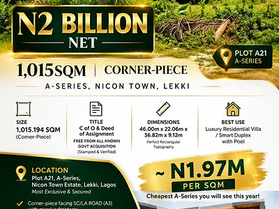 Residential Land, Corner-Piece — Lekki, Lagos