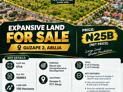 100 Hectare Mixed-Use Development Land — Guzape District, Abuja