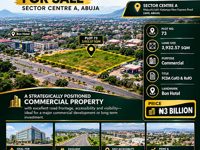 3,942.57SQM Commercial Land — Mabushi, Abuja