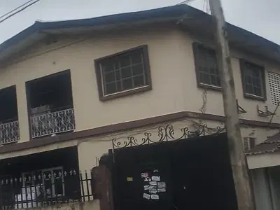 Storey Building with Boys Quarter — 1 Opere Street Off Fola Agoro Road, Fola Agoro, Yaba, Lagos