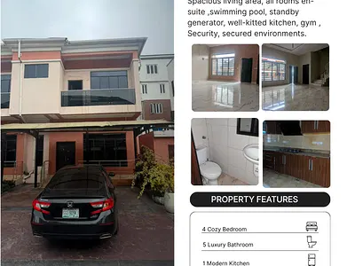 4 Bedroom Terrace Duplex with BQ Available — Lekki, Lagos