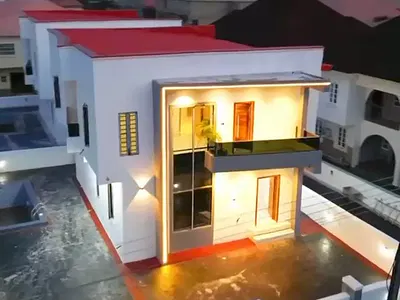 4 Bedroom Detached Duplex with BQ and Swimming Pool — Crown Estate, Sangotedo, Ajah, Lagos