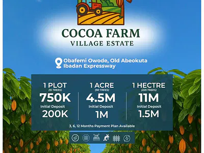 Own and Earn a Well Managed Cocoa Farm — Ibadan Express Way Ogun, Owode, Obafemi Owode, Ogun