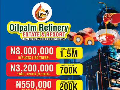 Farm Land in Oilpalm Refinery Estate — Ibadan Expressway, Owode, Obafemi Owode, Ogun