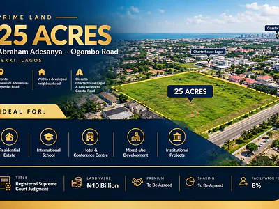 Ultra-Prime 25 Acre Development Land — Abraham Adesanya, Ogombo, Ajah, Lagos