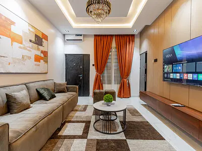 Lovely 3 Bedroom Smart Apartment with Balconies, Swimming Pool G — Lekki, Lagos