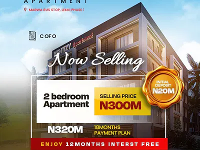 2 Bedroom Apartments with BQ — Marwa Bus Stop, Lekki Phase 1, Lekki, Lagos