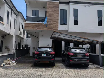 Partly Furnished 4-Bedroom Semi-Detached House with BQ — Crystal Estate, Harris Drive, VGC, Lekki, Lagos