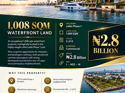 1,008 SPM Waterfront Land — Lekki, Lagos