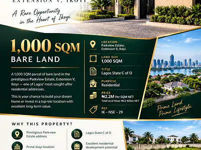 1,000 SQM Residential Land — Ikoyi, Lagos