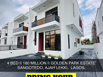 4 Bedroom Terrace — Golden Park Estate Sangotedo, Ajah Lekki, Ajah, Lagos