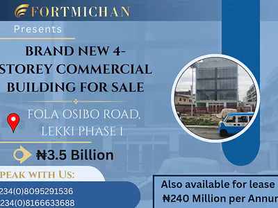 Brand New 4-Storey Commercial Building — Fola Osibo Road, Lekki Phase 1, Lekki, Lagos