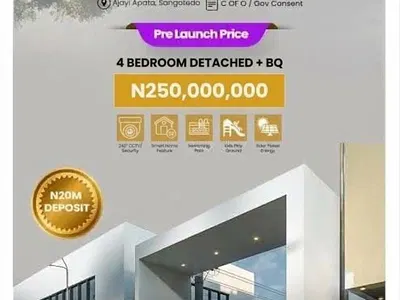 4 Bedroom Detached Duplex Smart Homes with Excellent Facilities — Zularich Signature Residences / Ajayi Apata Estate, Sangotedo, Ajah, Lagos