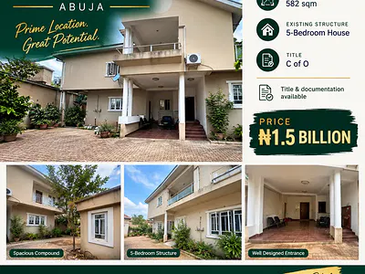 5 Bedroom House on 582SQM Land — Maitama District, Abuja