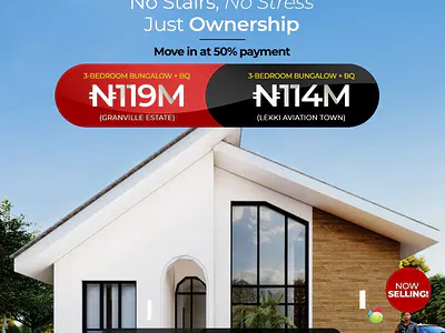 Brand New 3-Bedroom Terrace Bungalow with BQ — Lekki Aviation Town, Ibeju Lekki, Lagos
