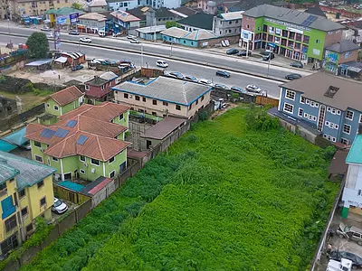 Fenced 5 Plots of Commercial Land on a Busy Road — Ada George, Port Harcourt, Rivers