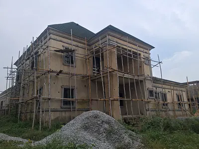 Semi Finished 3 Bedroom Fully Detached Duplex with 1 Bedroom Flat BQ — Voice of Nigeria Road, Airport Road, Lugbe District, Abuja