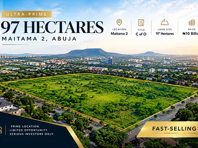 97 Hectares Ultra-Prime Land — Maitama 2, Maitama District, Abuja