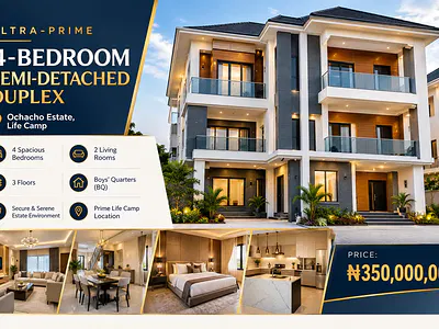 Ultra-Prime 4-Bedroom Semi-Detached Duplex — Life Camp, Abuja