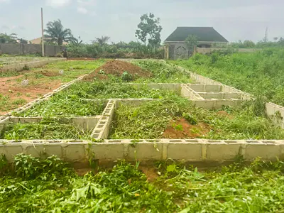 Residential Land with Foundation for 10 Mini Flats — Adamo, Ikorodu, Lagos