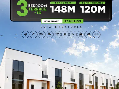 Fully Solar Power 3 & 4 Bedroom Houses with BQ — Off Ogombo Road, Ajah, Lagos