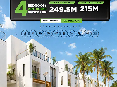 4-Bedroom Penthouse with BQ — Abraham Adesanya, Off Ogombo Road, Lekki, Lagos