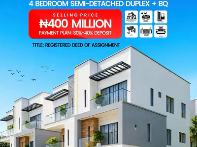 Modern 4 Bedroom Semidetached Duplex + BQ — Adeniyi Jones, Ikeja, Lagos