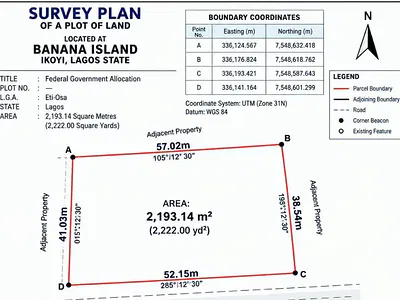 2200SQM Land — 2nd Avenue, Banana Island, Ikoyi, Lagos
