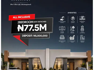 2 Bedroom Semi-Detached Bungalow — Lekki, Lagos