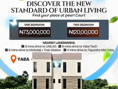 1 Bedroom Flat — Pearl Court, Yaba, Lagos